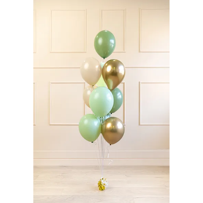 10 ballonnen - Ø 27cm & 30cm - Pastel Pistache & Rozemarijn