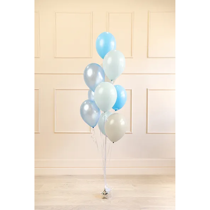 10 ballons de baudruche - Ø 27 cm et 30 cm - bleu pastel
