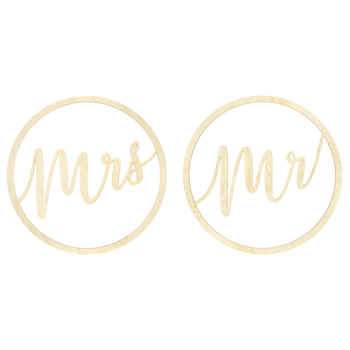 1 kit de décoration - Suspendu - Mr & Mrs