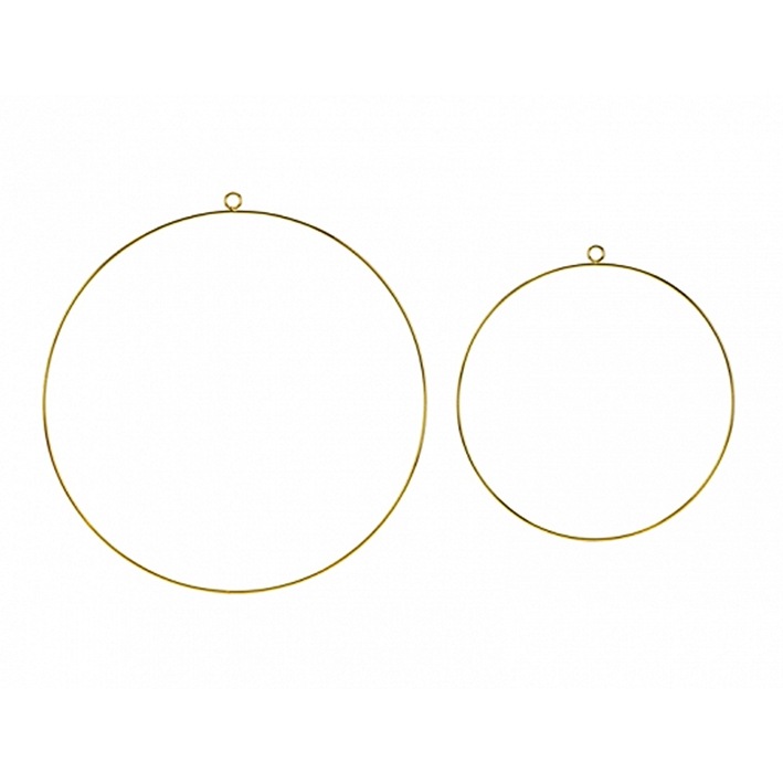 1 Kit Déco - Suspension - Cercles Mixtes Métal - Doré