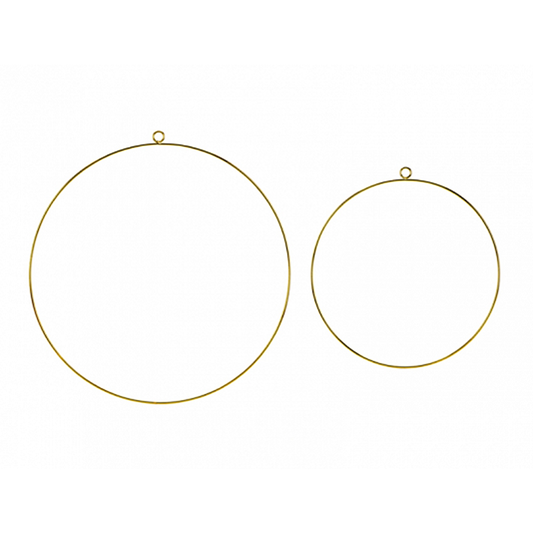 1 Kit Déco - Suspension - Cercles Mixtes Métal - Doré