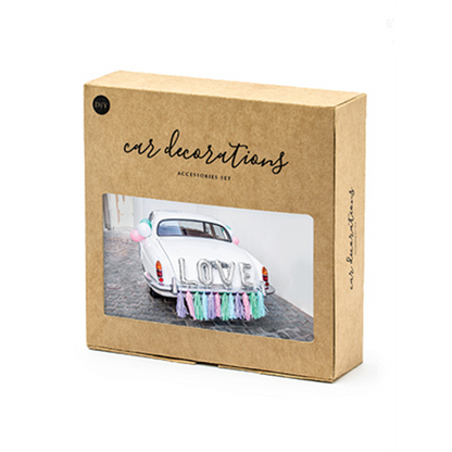1 Kit de décoration de voiture - Love - Argent