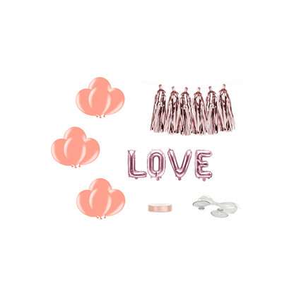 1 Autodecoratieset - Love - Roségoud