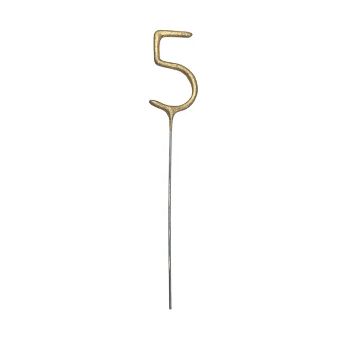 1 sterretjes-cijfer - cijfer 5 - goud