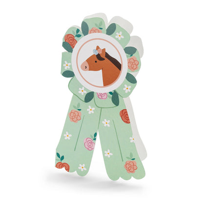 6 cartes d'invitation - Chevaux