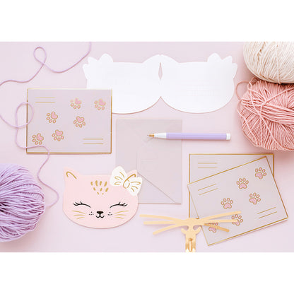 6 cartons d'invitation - Kitty