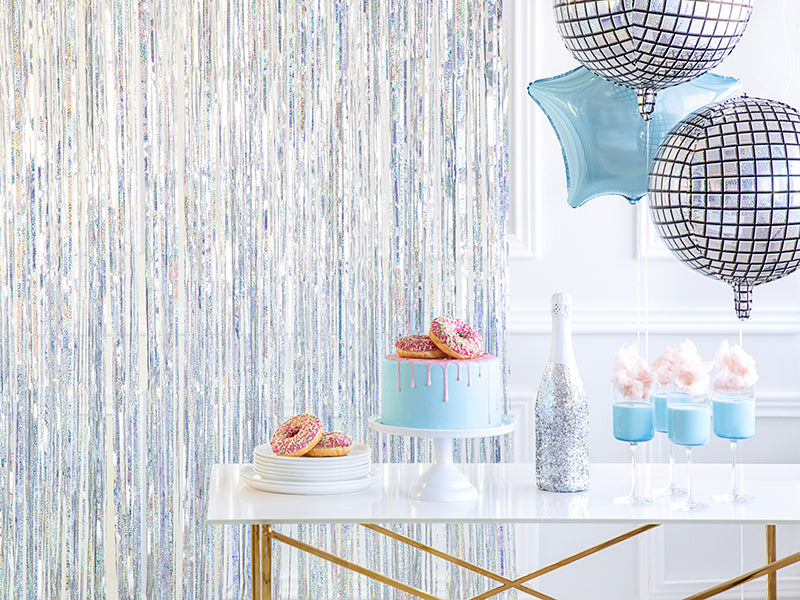 1 rideau à paillettes - 2,5 m - Holographique