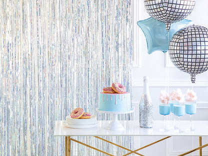 1 rideau à paillettes - 2,5 m - Holographique