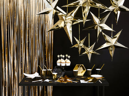 1 Glittergordijn - 2,5m - Goud