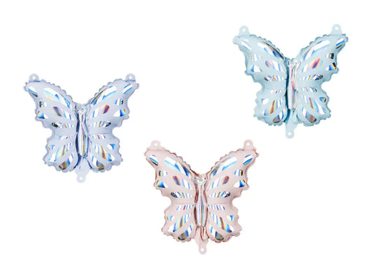 3 ballons - Guirlande papillons