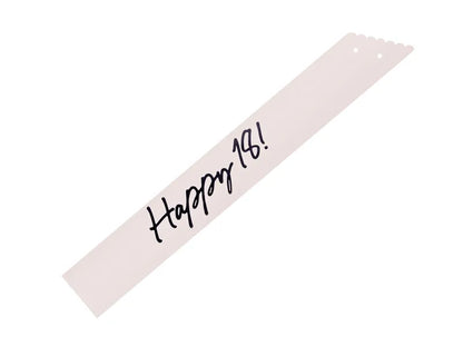 1 Feestlint - Happy 18 - Crème