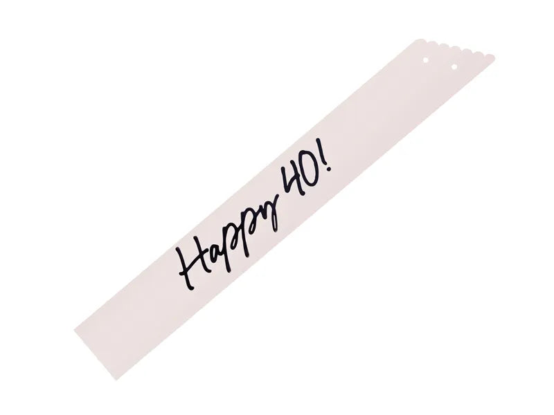 1 écharpe - Happy 40 - Crème