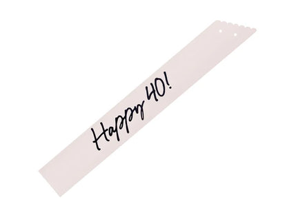 1 écharpe - Happy 40 - Crème