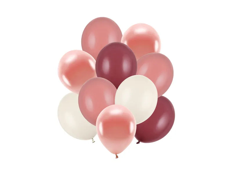 10 ballonnen - Ø 27cm & 30cm - Roségoud & Pastelroze