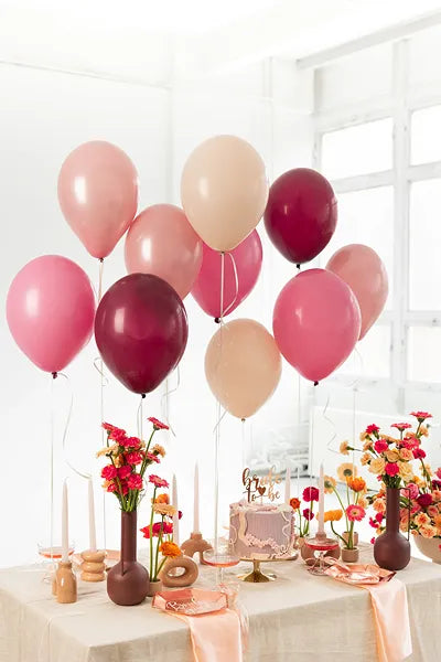 10 ballonnen - Ø 27cm & 30cm - Roségoud & Pastelroze